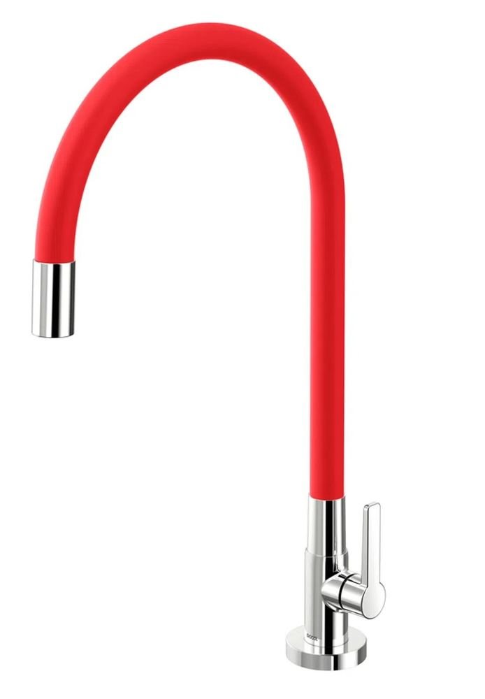 Torneira para Cozinha de Mesa Galiflex Chrome/Vermelha – 966979