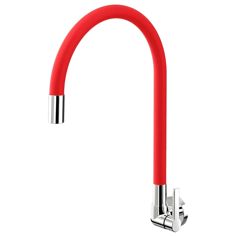 Torneira Docol GaliFlex De Parede Para Cozinha Vermelha Cromada – 967479