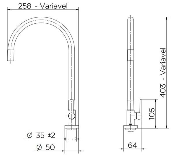 Torneira para Cozinha de Mesa Galiflex Chrome/Vermelha - 966979 - Imagem 4