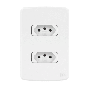 Tomada Dupla Weg Composé 2p+t 10a 250v Branco C/ Placa 4x2 - 13272663