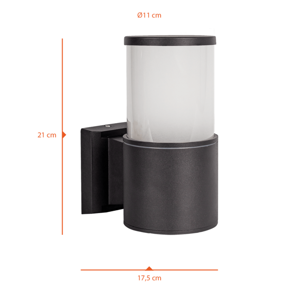 Arandela Imperial Aluminio Preto Difusor Em Vidro Jateado E27 Bronzearte - MP2217ALBRFOAR - Imagem 2