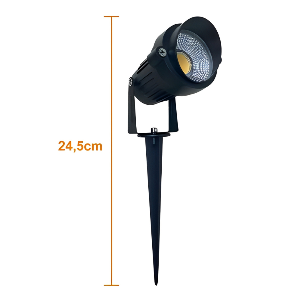 Espeto de Jardim LED 5W Preto Luz Verde Bronzearte - EJ0555VPT - Imagem 2