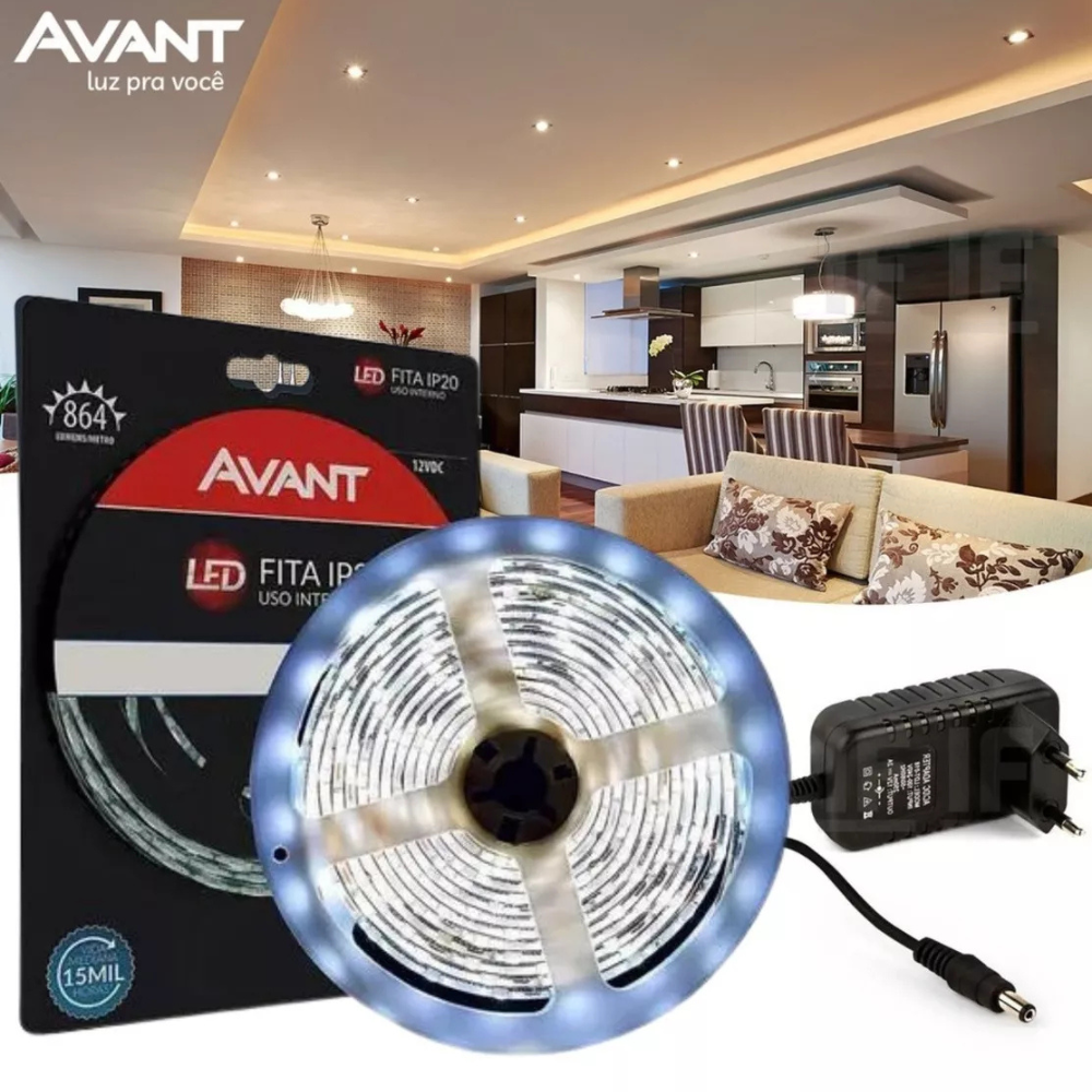 kit fita flex led externo Luz Branco-frio 1M 4,8w 220v - 18438 - Imagem 3