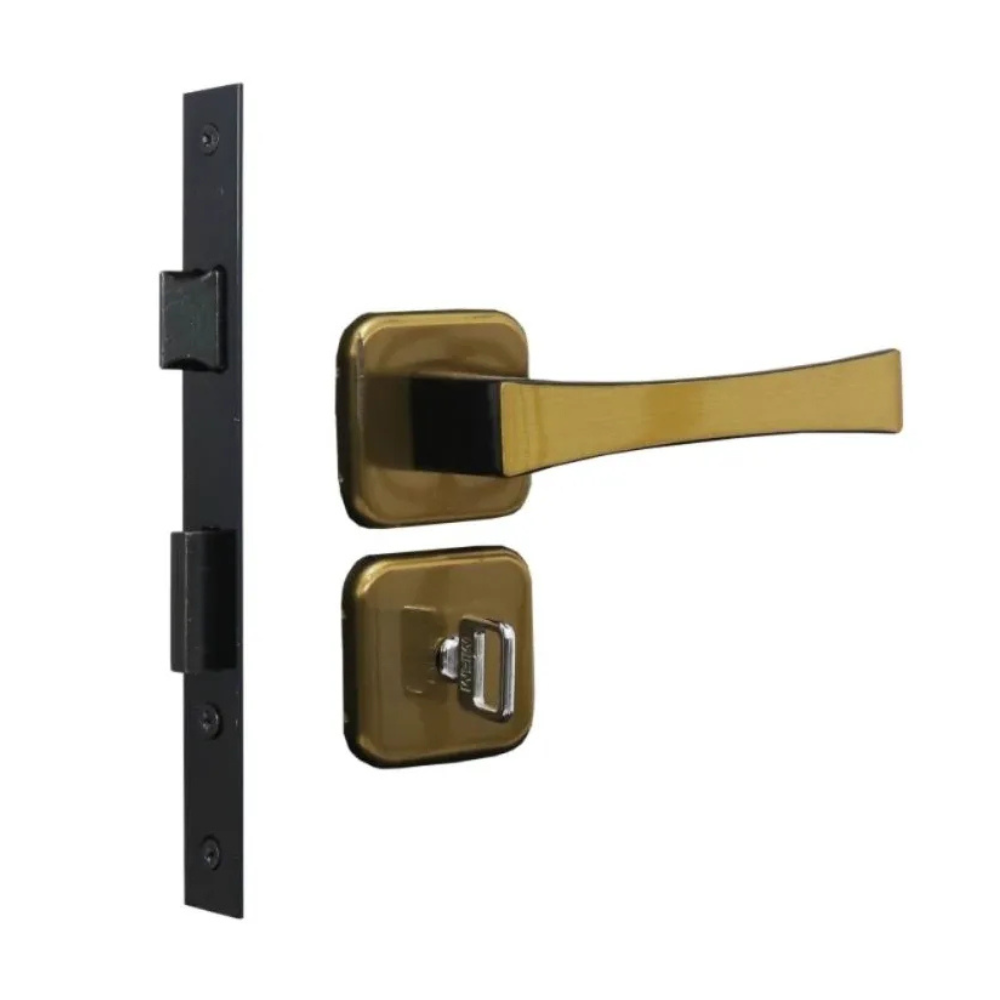 WC Fechadura 40 paris Roseta Bronze Latonado - Mgm - Imagem 2