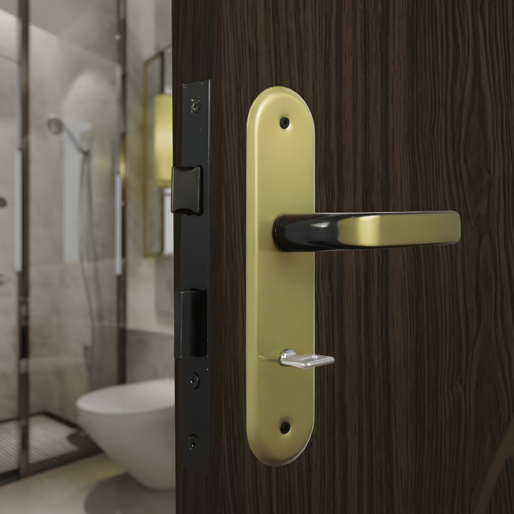 WC Fechadura 40 Stilo Alavanca Bronze Latonado - Mgm - Imagem 3