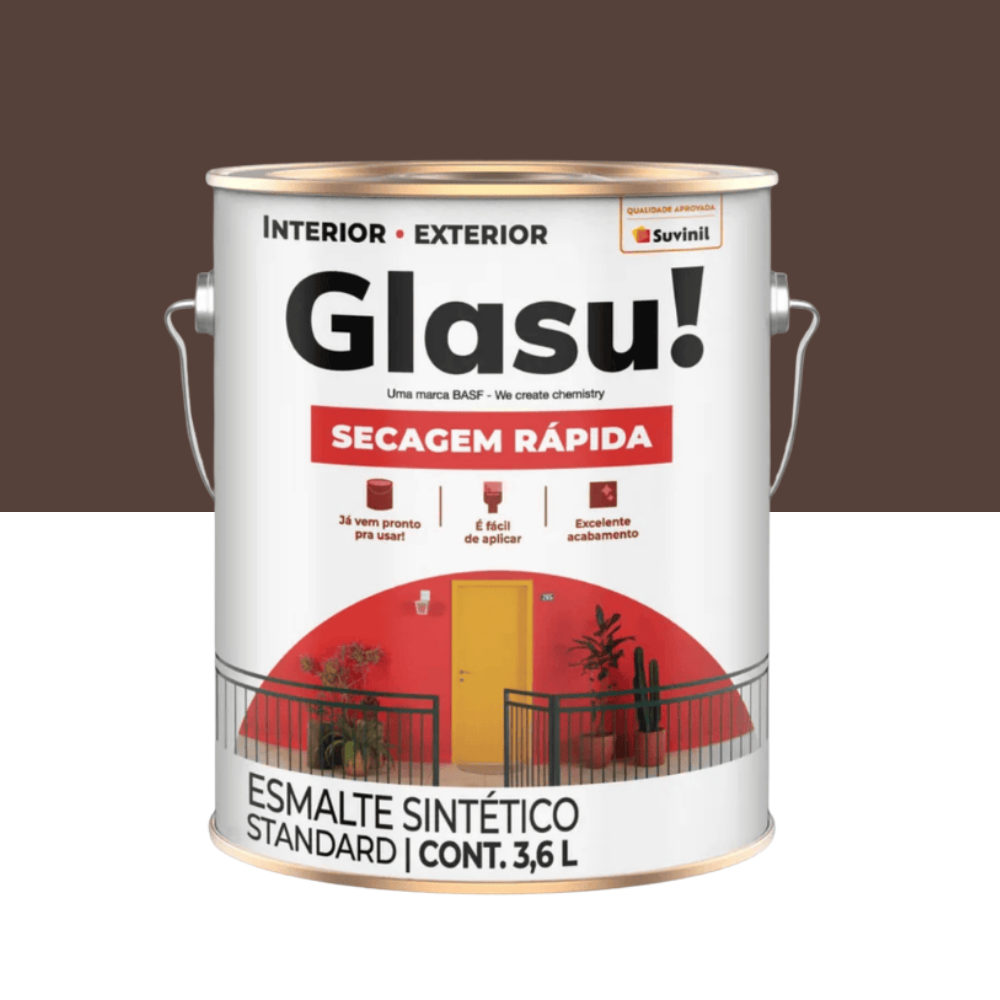 Tinta Esmalte Sintético Brilhante 3,6L  Marrom – Suvinil