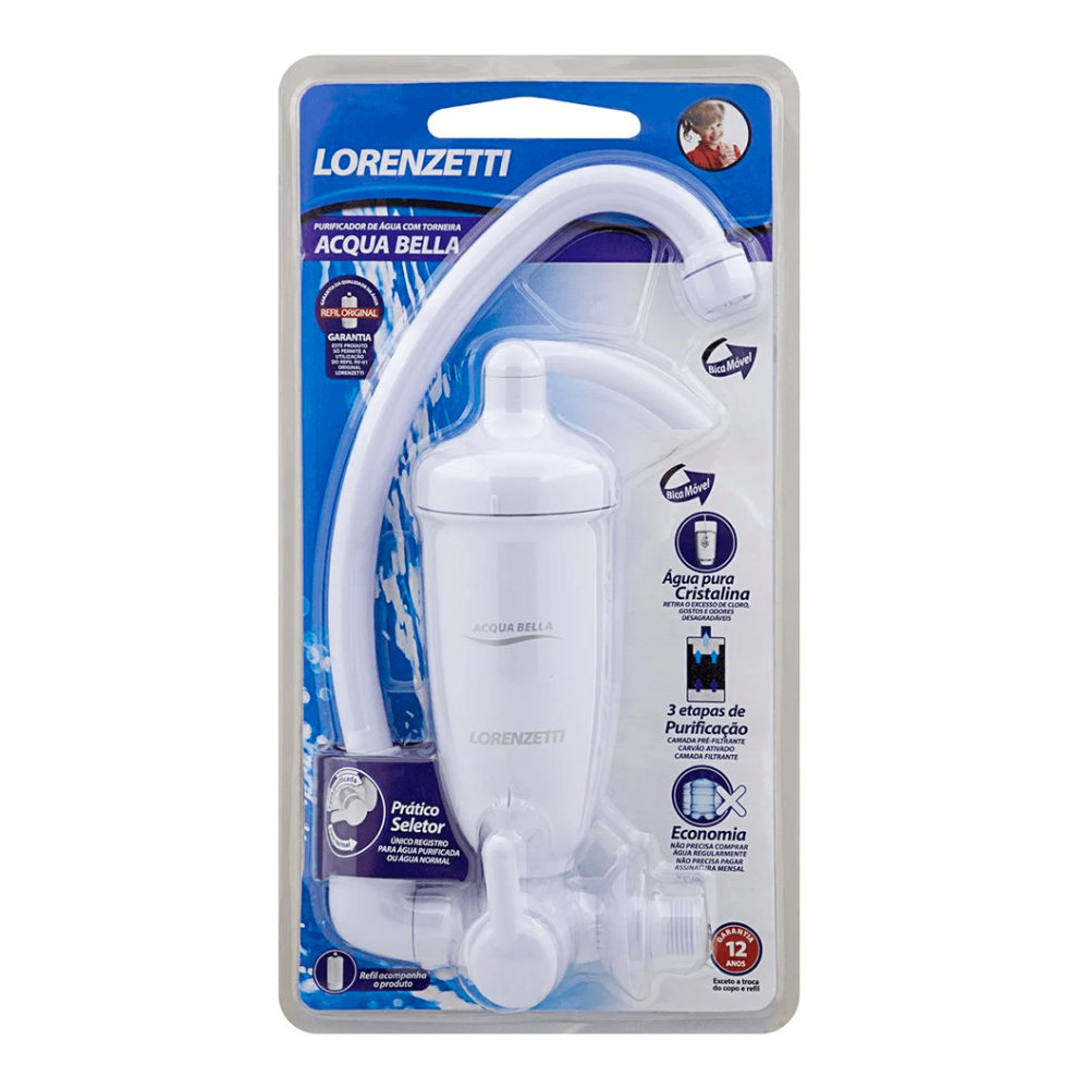Torneira de Parede Acqua Bella, com Purificador de Água branco - Lorenzetti - Imagem 5
