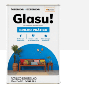 Tinta Brilho Prático Acrílico Semibrilho Glasu Branco Neve Lata 18L - Suvinil
