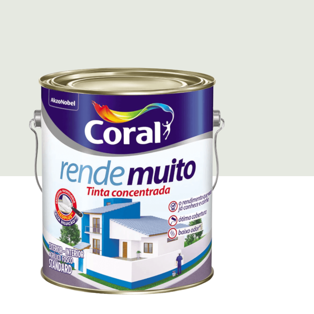 Tinta Acrílica Coral Rende Muito3,2L Gelo – Coral